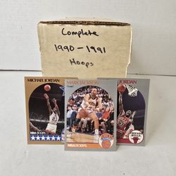 1990-91 NBA Hoops Basketball Complete Set #1-440 Card Set Series 1 & 2