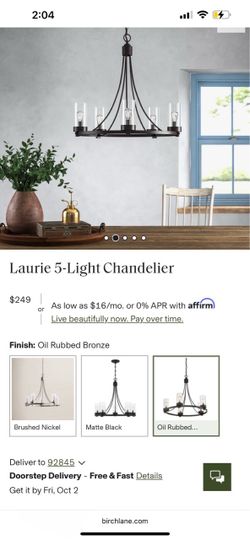 Laurie 5-Light Chandelier Oil Rubbed Bronze