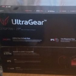 LG 27" - 27GP700-B UltraGear Nano IPS 3-side Virtually borderless Monitor *new* (retails$300)