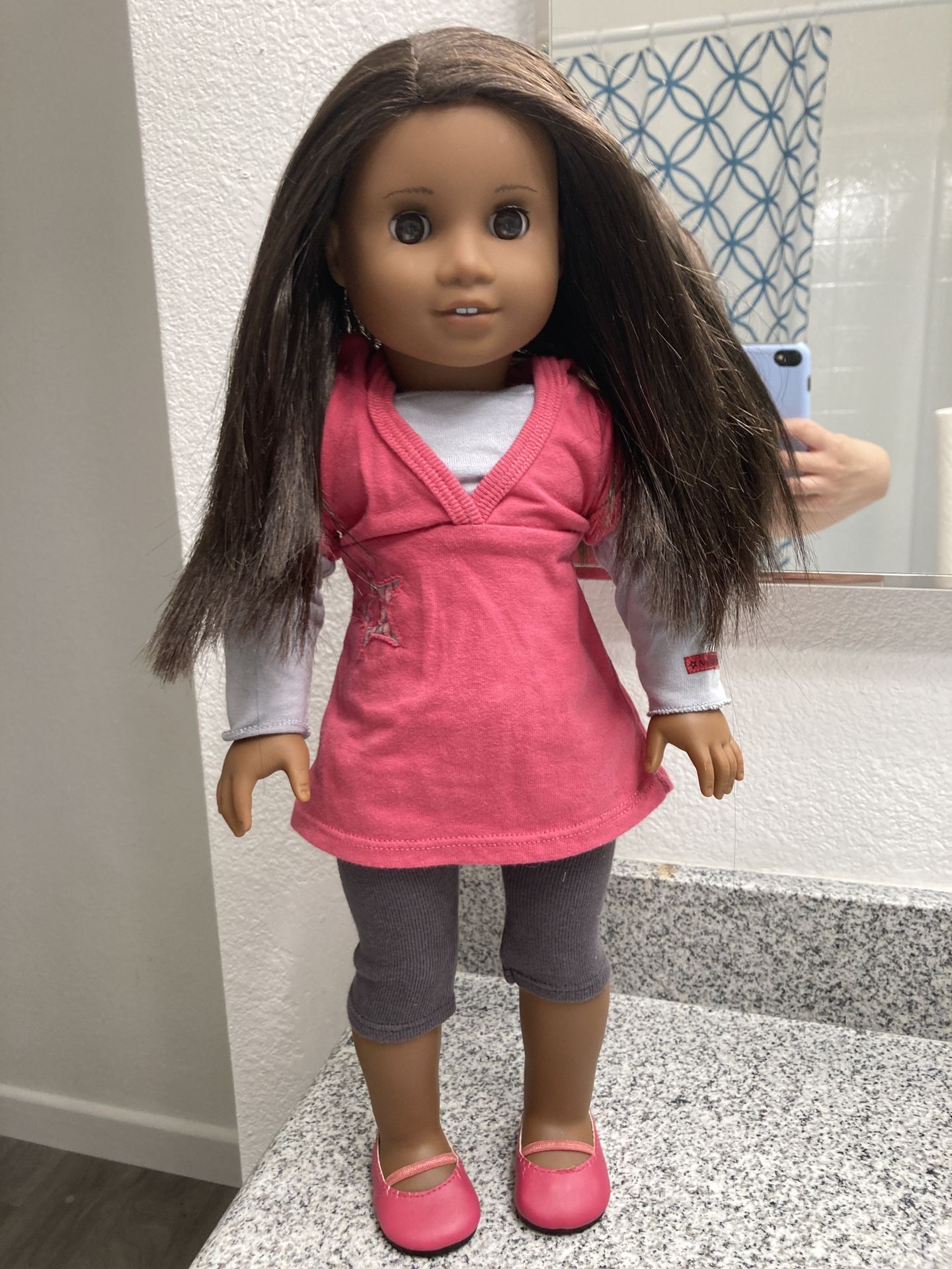 American Girl Doll JLY 47 + Star Hoodie Outfit