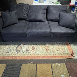 small black sofa