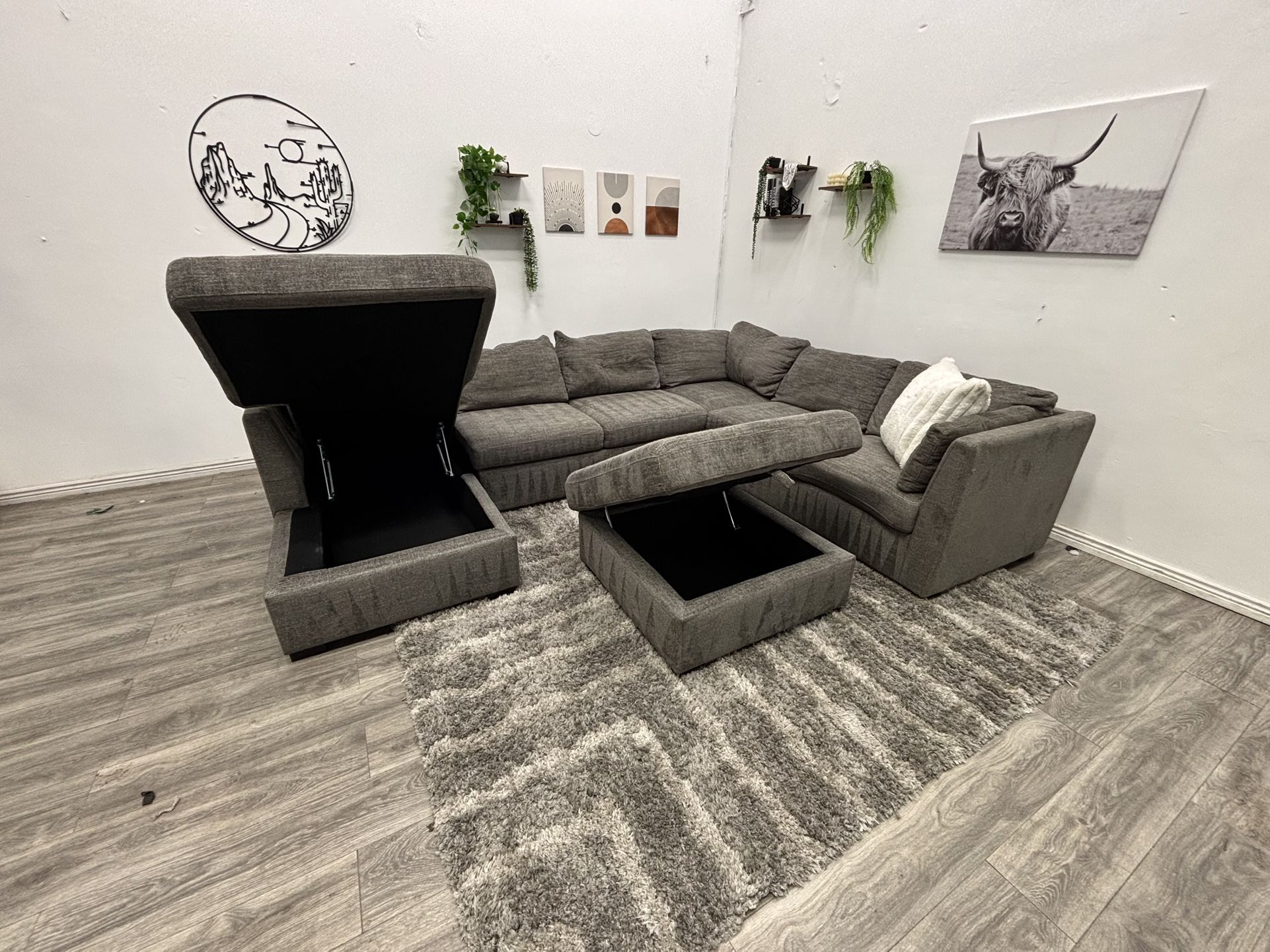 Sectional Couch Pull Out Bed - Free Delivery