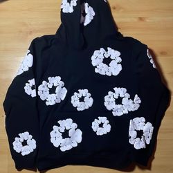 Denim Tear Hoodie Black 