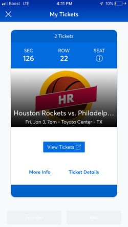 76ers @ Rockets 7:00 pm 01/03/2020