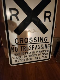 Railroad rail road crossing sign
