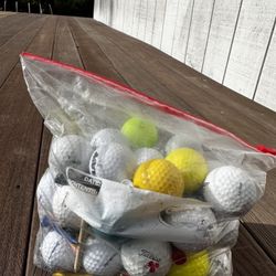 Bag Of Golf Balls And Tees