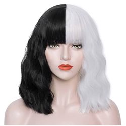 Cruella Black & White Wig – Like New 🎃