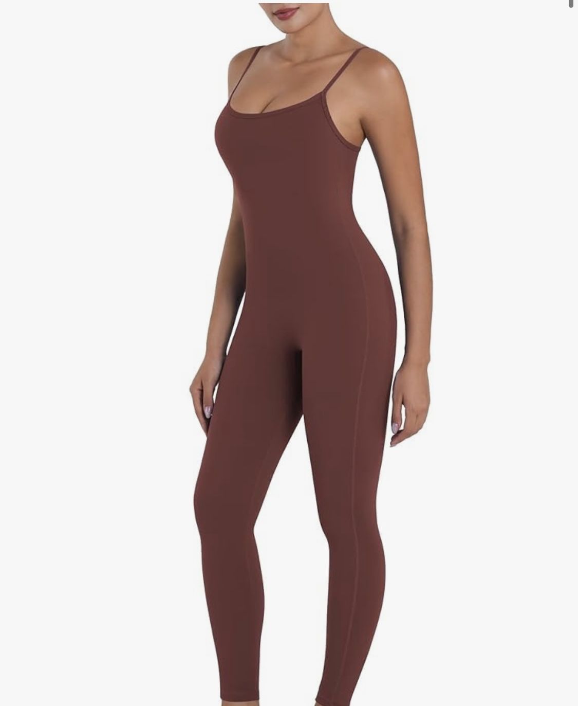 Sunzel Workout Jumpsuits for Women Adjustable Spaghetti Strap Leggings Bodysuit Square