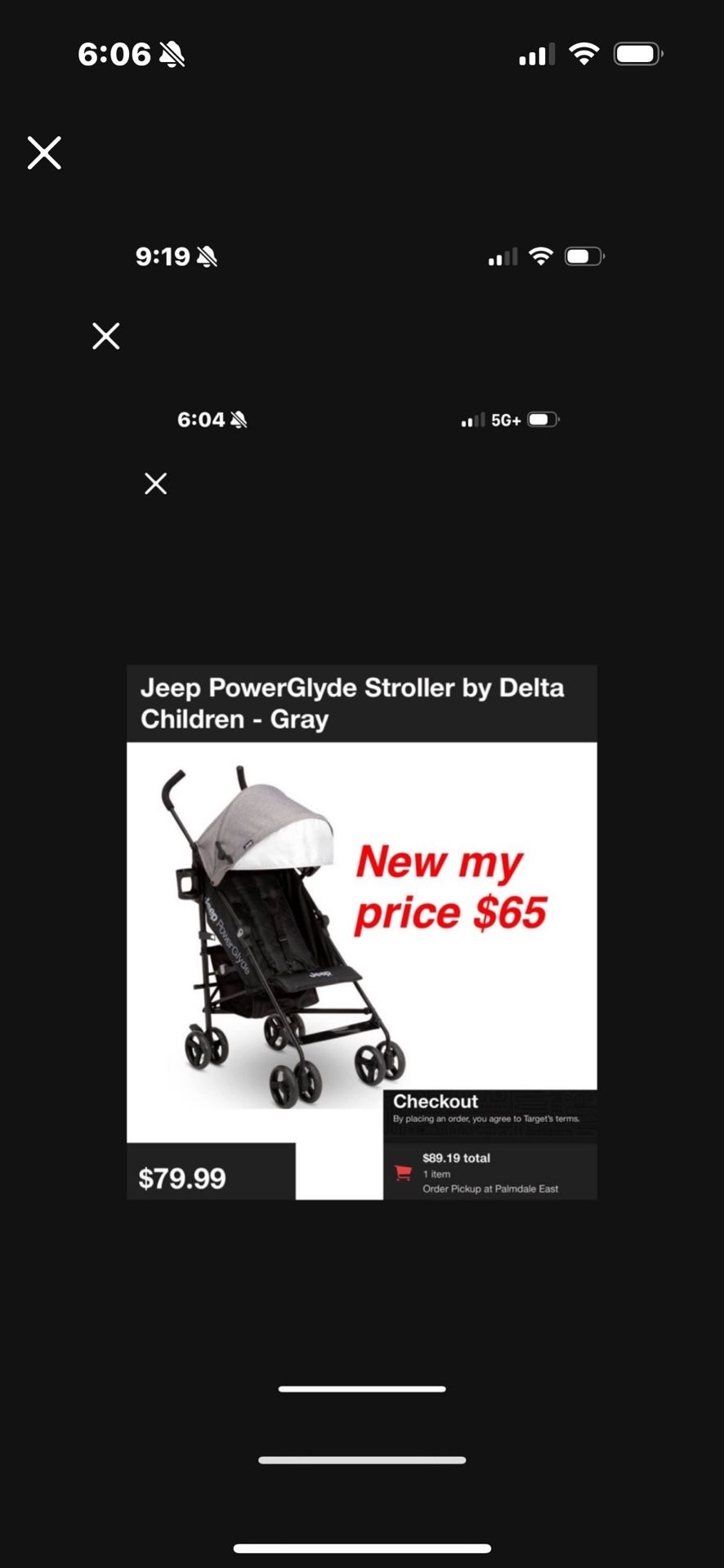 New in box jeep stroller light weight  black & gray $50 firm Cash only east Palmdale 
