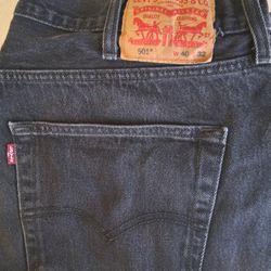 Levi's 501 Black Virtually New 40x32