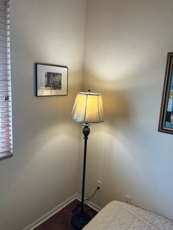 Floor Lamp with Cream Shade