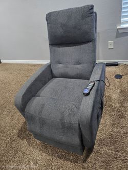 Gray Power Lift Recliner Chair