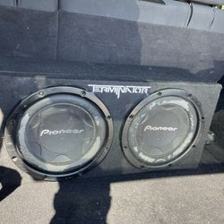 Two 12” subwoofer with amp 