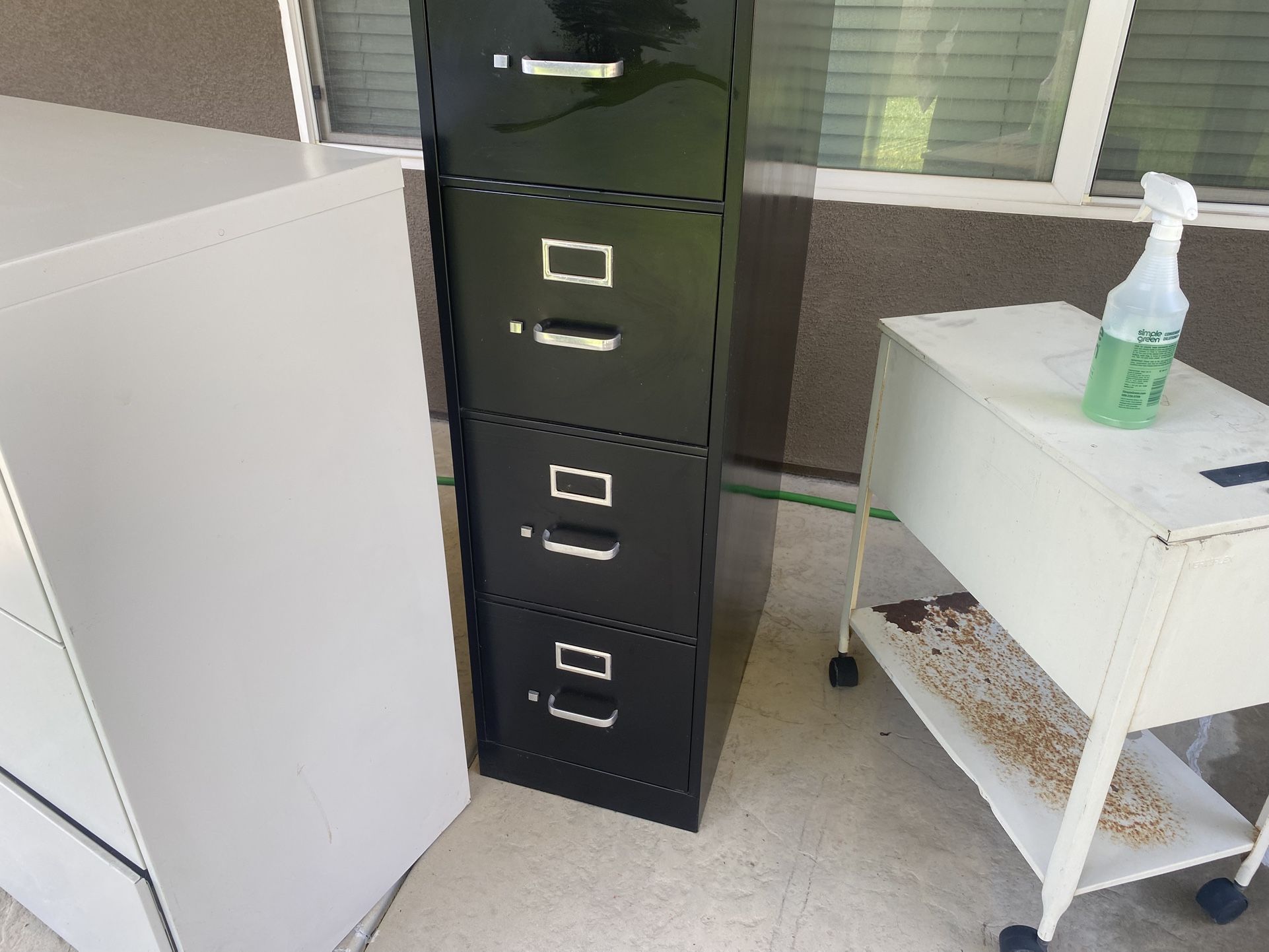 Black Metal Filing Cabinet