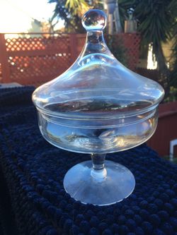 Glass Candy Dish With Lid