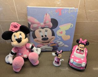 Minnie Mouse Bundle -  Plush, Photo Album, Cake Topper, Car - WESTSIDE 