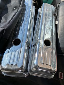 350 Chevy valve cover chrome new