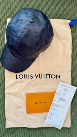 Louis Vuitton Shadow Leather Cap Black Size 58