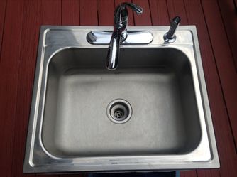 Elkay Stainless Steel Sink with Kohler Kitchen Faucet