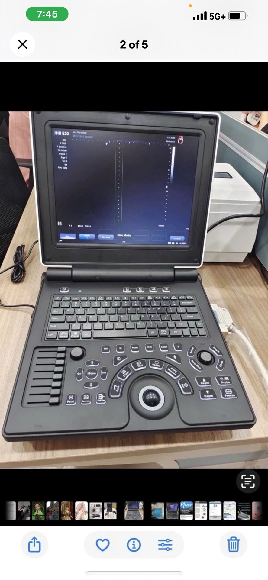 Portable Ultrasound Machine β JH8 E20 Color Doppler (Like New)