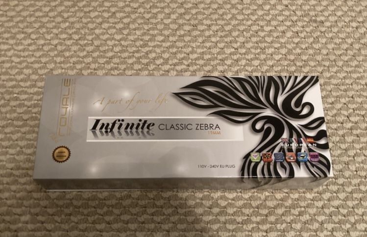 Infinite Royale:  Professional Tourmaline Curling Iron, Classic Zebra