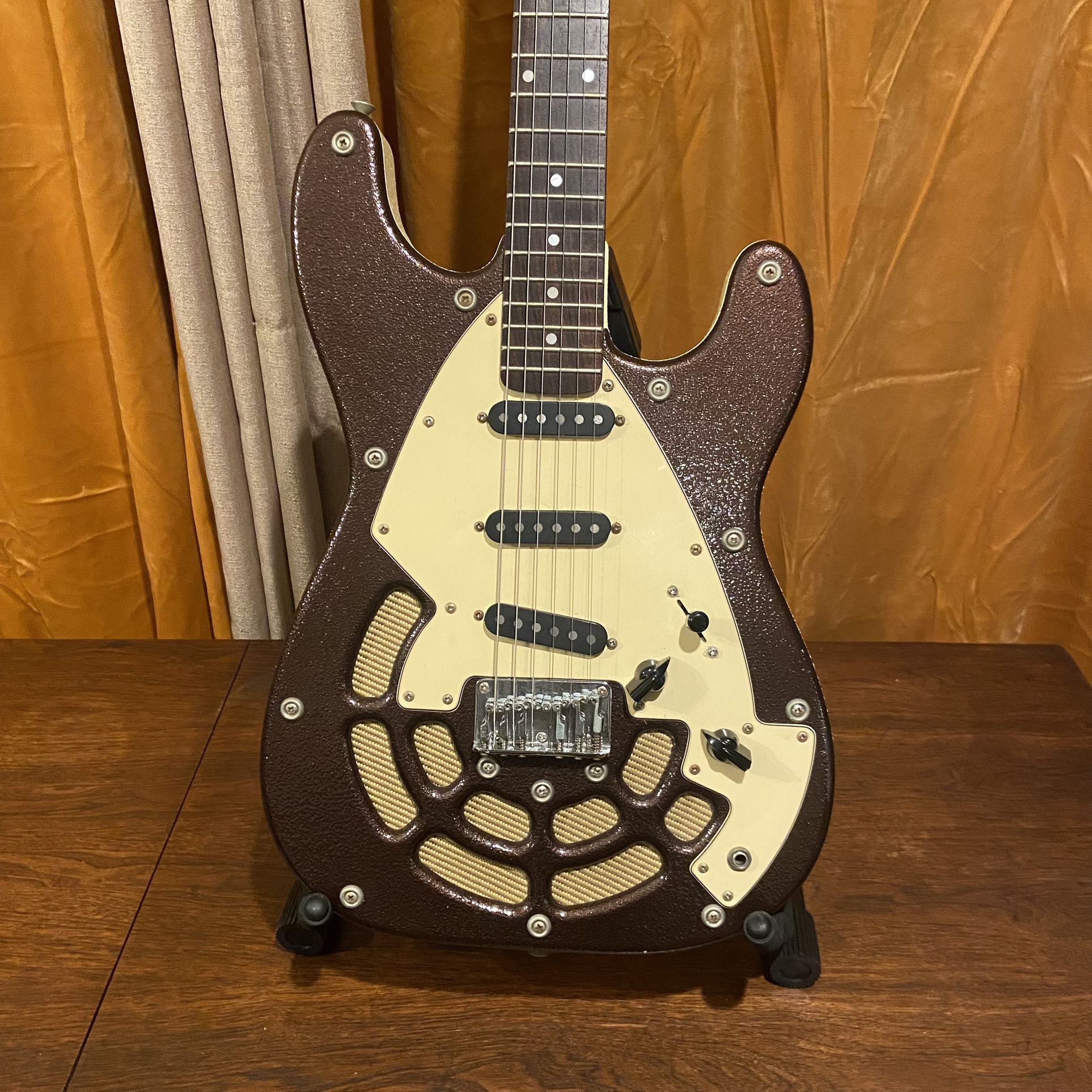 Vintage 1990s Lindert Locomotive Electric Guitar~Made In USA~Fender/Danelectro Inspired