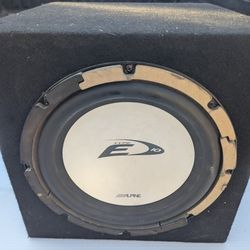 Alpine 10" Subwoofer and Enclosure 