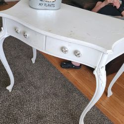 Free White Desk/vanity With Chair