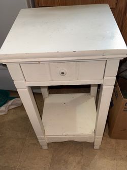 White end table
