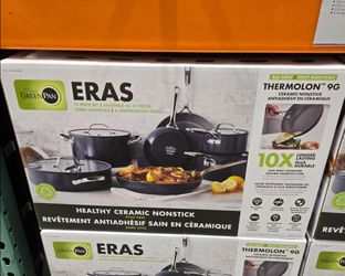 GreenPan Eras Ceramic Non-Stick 11-piece Cookware Set, Assorted Colors