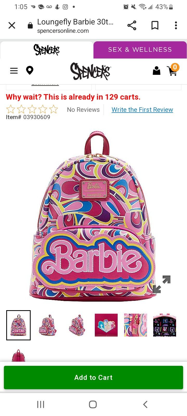 pink barbie backpack