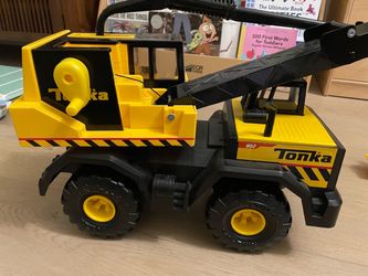 Tonka 952 Toy Kids Yellow Excavator Crane Truck