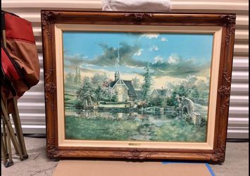 Marty Bell Signed Litho Canvas Print + COA 989 /1000 "COLN ST. ALDWYNS"