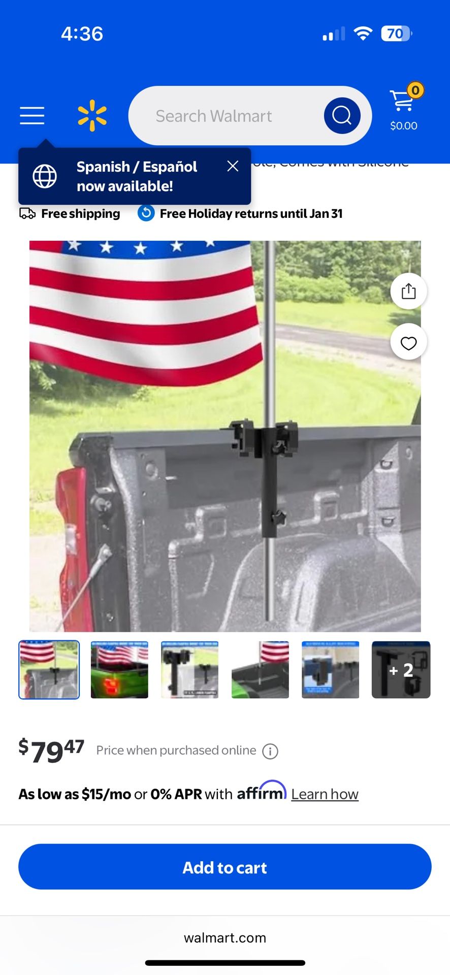 Universal Truck Bed Flag Pole Mount