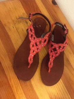 Adorable coral sandals