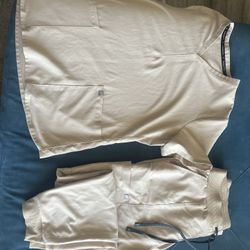 Fabletics Scrub Set Beige/tan Xl