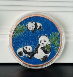 PANDA - BLUE CHINESE PANDA 5oz Copper .9999 pure