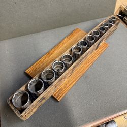 (13 pc) VINTAGE S-K WAYNE SAE 1/2” DR. 12pt SOCKET SET