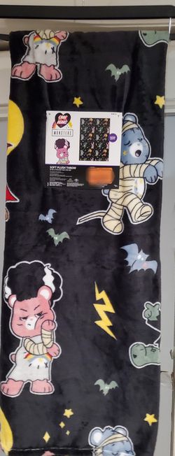 Bnwt Carebear Halloween Throw Blanket 