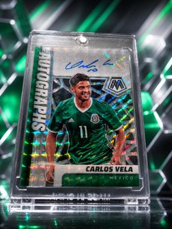 ⚽ 🔥 SOCCER ICON: CARLOS VELA 2021-22 PANINI MOSAIC ROAD TO WORLD CUP AUTO 🔥