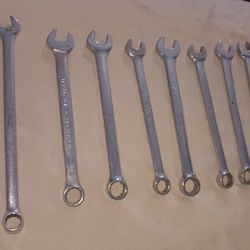 Eight 8 Snap-On wrench Nut Wrenches USA Snap On