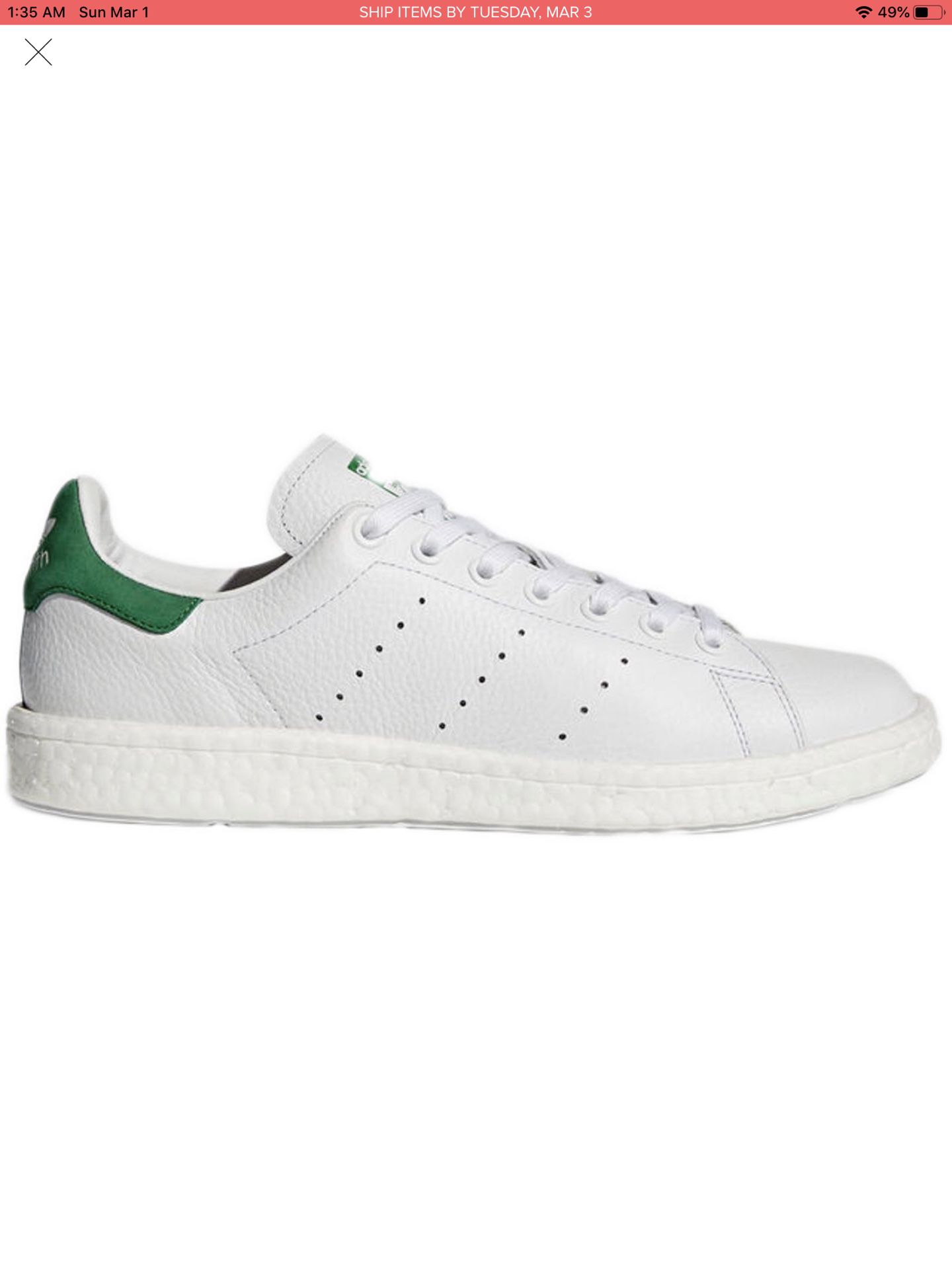 Adidas Stan Smith with Boost size 9.5