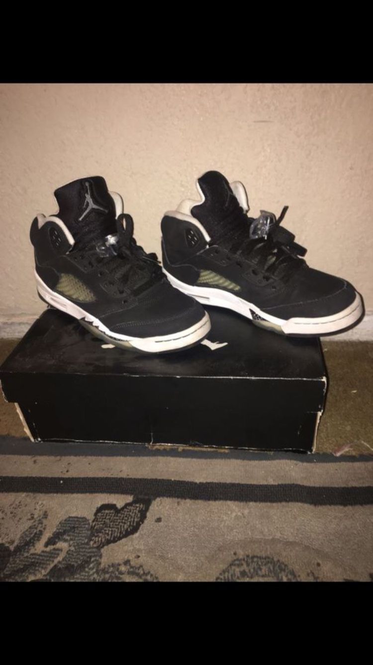 Black Air Jordan 5 Retro Gs Shoes