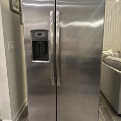 GE 25.3 Cu. Ft. Side-By-Side Refrigerator Stainless Steel