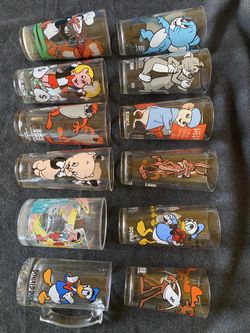 Vintage various Pepsi collector series glass and Disney