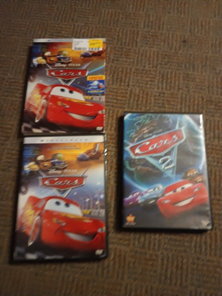 Disney Pixar Cars And Cars 2 DVDs 