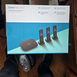 OOMA TELO AIR 2 wifi phone system with three handsets and wireless base station