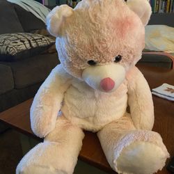 Pink Plush Teddy Bear 18” By Goffa Like New