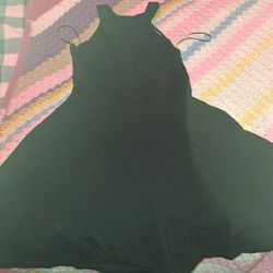 Women's med short dress open back blackest black