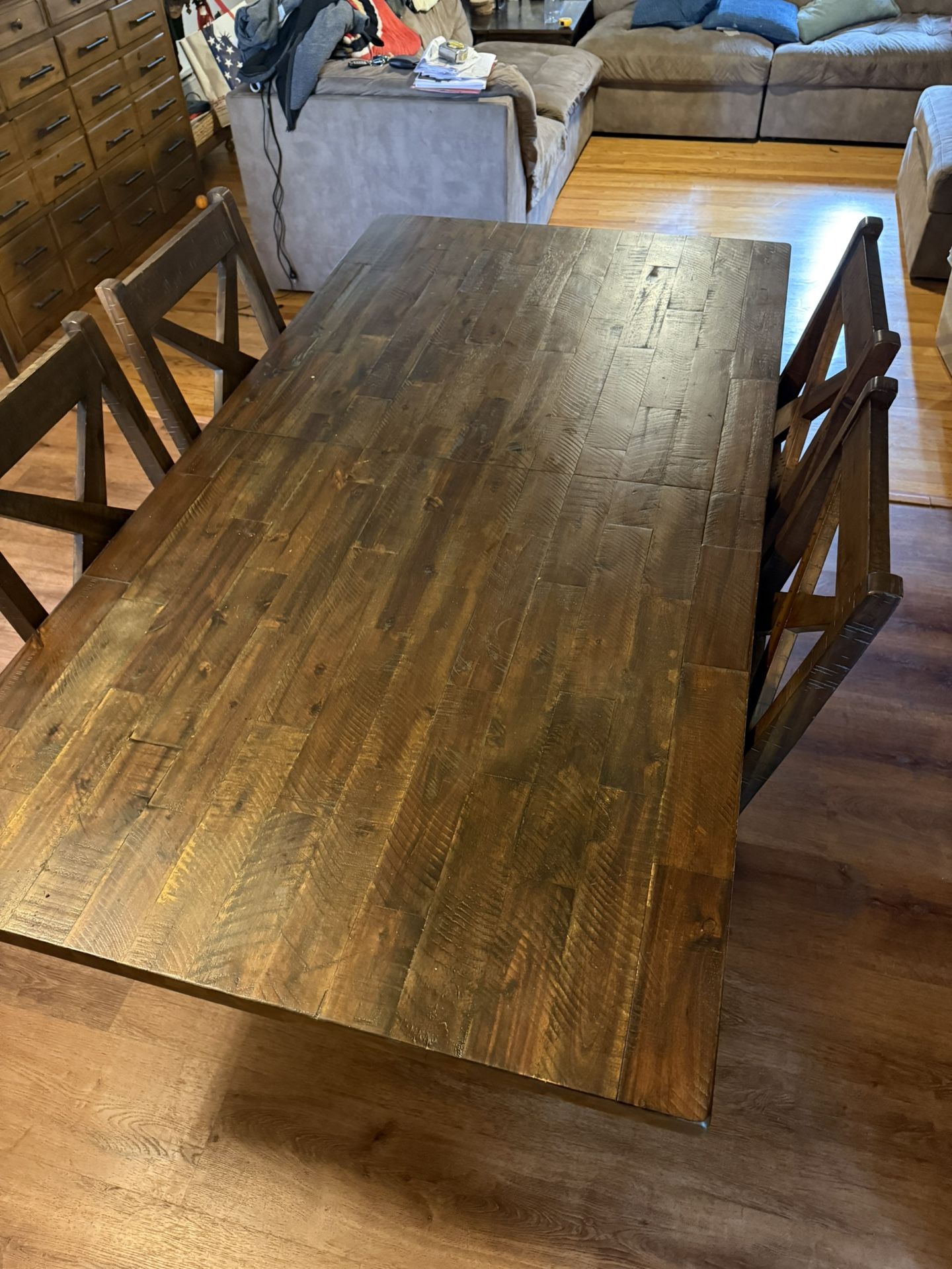 Massive High End Farm Table 78-94 Inch long.